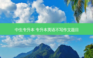 中生专升本 专升本英语不写作文题目