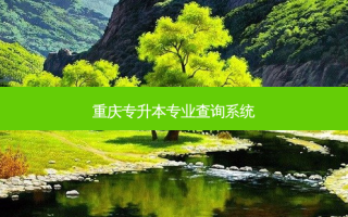 重庆专升本专业查询系统