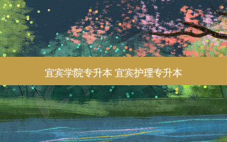 宜宾学院专升本 宜宾护理专升本