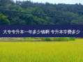 大专专升本一年多少钱啊 专升本学费多少