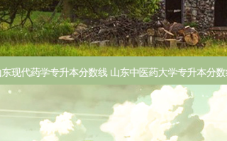 山东现代药学专升本分数线 山东中医药大学专升本分数线