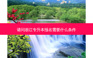 请问浙江专升本报名需要什么条件