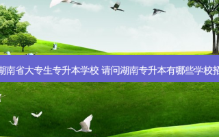 非湖南省大专生专升本学校 请问湖南专升本有哪些学校招生