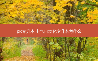 plc专升本 电气自动化专升本考什么