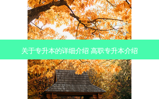 关于专升本的详细介绍 高职专升本介绍