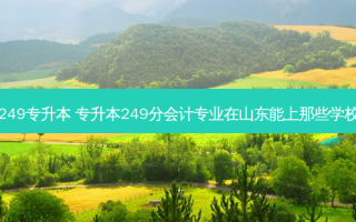 249专升本 专升本249分会计专业在山东能上那些学校