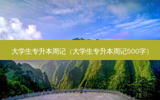 大学生专升本周记（大学生专升本周记500字）