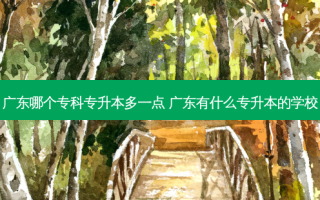 广东哪个专科专升本多一点 广东有什么专升本的学校