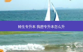转生专升本 我想专升本怎么升