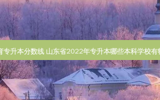 日照特殊教育专升本分数线 山东省2022年专升本哪些本科学校有特殊教育专业