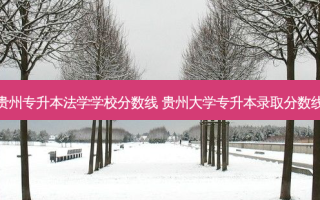 贵州专升本法学学校分数线 贵州大学专升本录取分数线