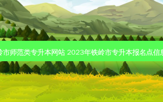 铁岭市师范类专升本网站 2023年铁岭市专升本报名点信息表