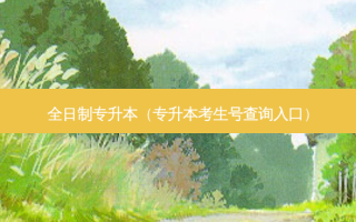 全日制专升本（专升本考生号查询入口）