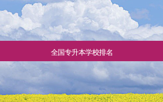 全国专升本学校排名