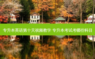 专升本英语第十天视频教学 专升本考试考哪些科目