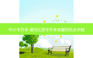 中小专升本 请问江西专升本有哪些民办学校