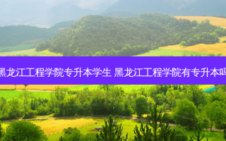 黑龙江工程学院专升本学生 黑龙江工程学院有专升本吗