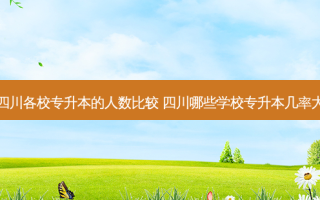四川各校专升本的人数比较 四川哪些学校专升本几率大