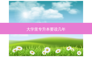 大学里专升本要读几年