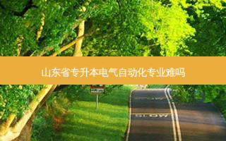 山东省专升本电气自动化专业难吗