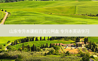 山东专升本课程百度云网盘 专升本英语学习