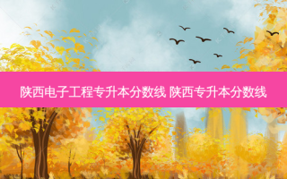 陕西电子工程专升本分数线 陕西专升本分数线