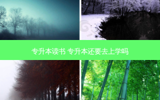 专升本读书 专升本还要去上学吗