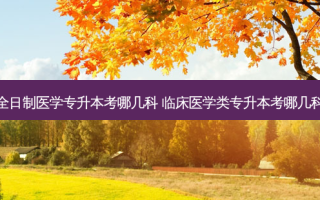 全日制医学专升本考哪几科 临床医学类专升本考哪几科