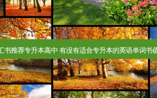 英语词汇书推荐专升本高中 有没有适合专升本的英语单词书值得推荐