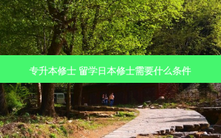 专升本修士 留学日本修士需要什么条件
