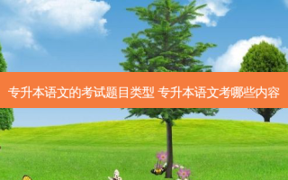 专升本语文的考试题目类型 专升本语文考哪些内容