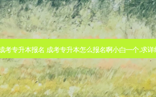 张家口成考专升本报名 成考专升本怎么报名啊小白一个,求详细版的~