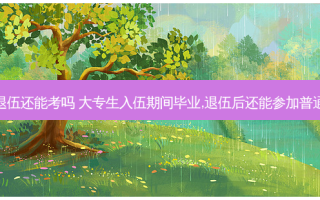 入伍前专升本退伍还能考吗 大专生入伍期间毕业,退伍后还能参加普通专升本考试吗