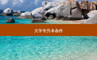 大学专升本条件