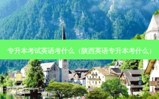 专升本考试英语考什么（陕西英语专升本考什么）