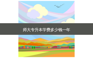 师大专升本学费多少钱一年