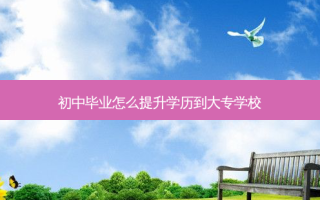 初中毕业怎么提升学历到大专学校