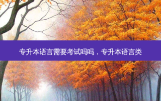 专升本语言需要考试吗吗，专升本语言类