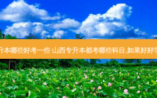 山西专升本哪些好考一些 山西专升本都考哪些科目,如果好好学好考吗