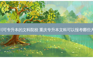 四川可专升本的文科院校 重庆专升本文科可以报考哪些大学