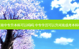 河南中专升本科可以吗吗 中专学历可以升河南成考本科吗