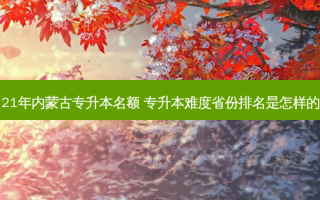 21年内蒙古专升本名额 专升本难度省份排名是怎样的