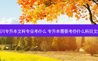 四川专升本文科专业考什么 专升本需要考些什么科目文科