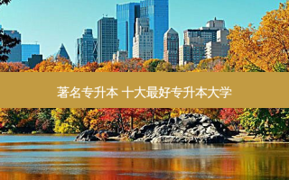 著名专升本 十大 *** 好专升本大学