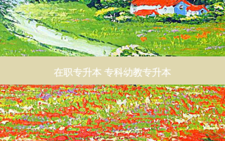 在职专升本 专科幼教专升本