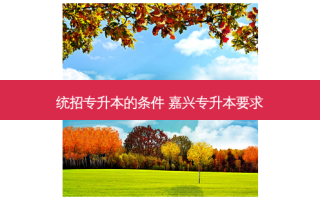 统招专升本的条件 嘉兴专升本要求