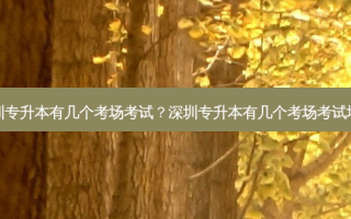 深圳专升本有几个考场考试？深圳专升本有几个考场考试地点