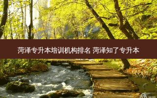 菏泽专升本培训机构排名 菏泽知了专升本