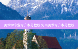 美术学专业专升本分数线 河南美术专升本分数线