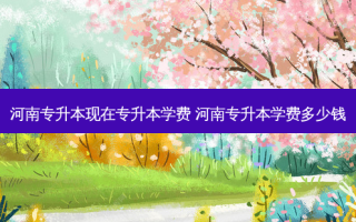 河南专升本现在专升本学费 河南专升本学费多少钱